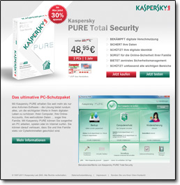 Kaspersky - PURE3 | Banner + Landingpage
